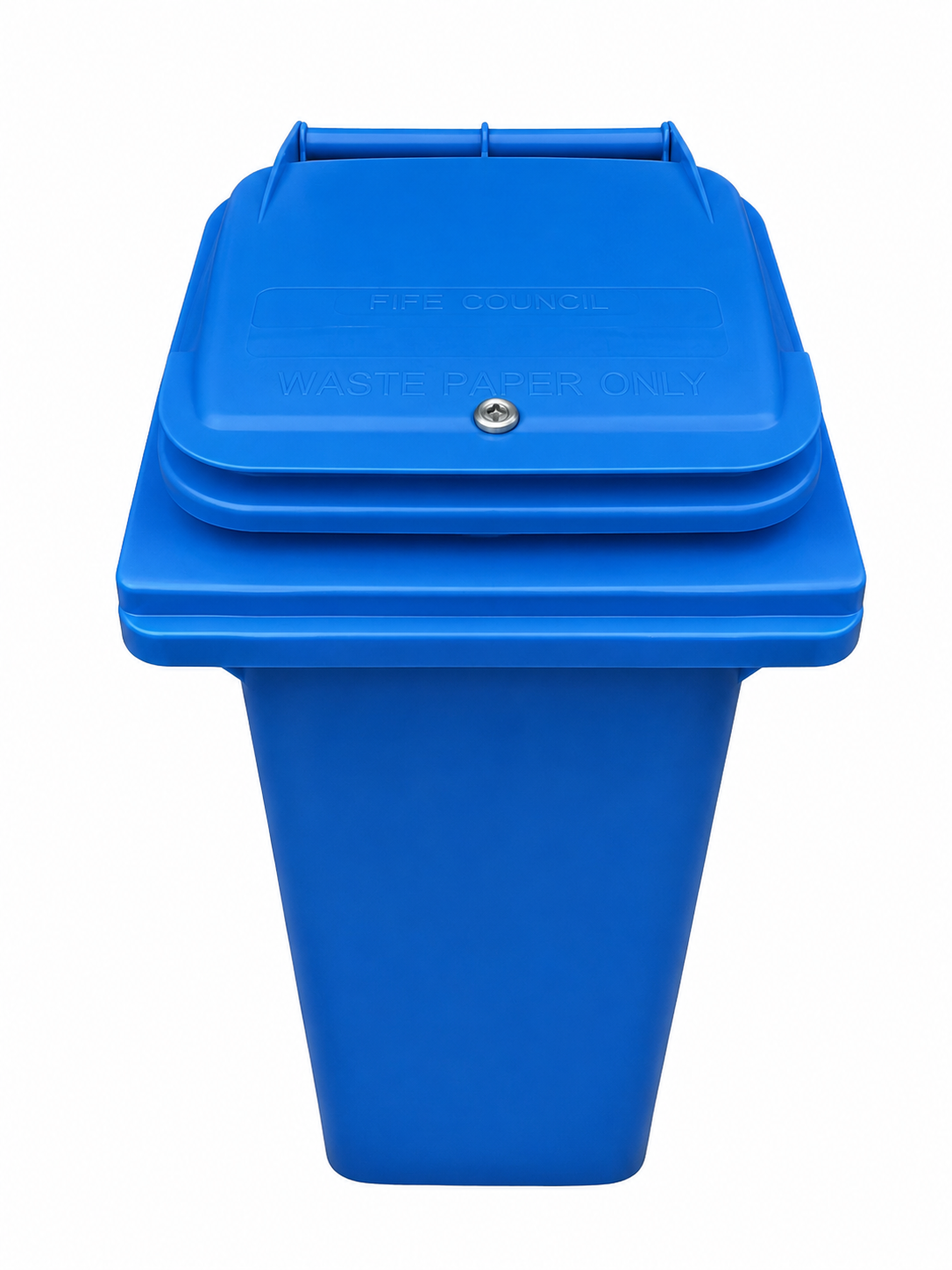 Wheelie bin with fitted lock